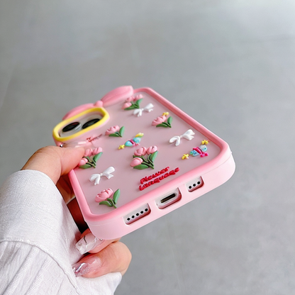 Bow Tulip Flower Silicone Soft Phone Case