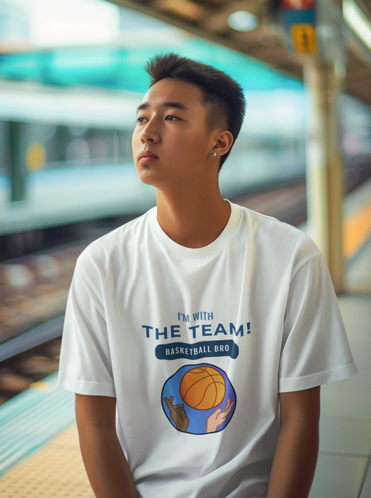 I am with the team! basketball bro Oversized  Printed Tshirt Unisex