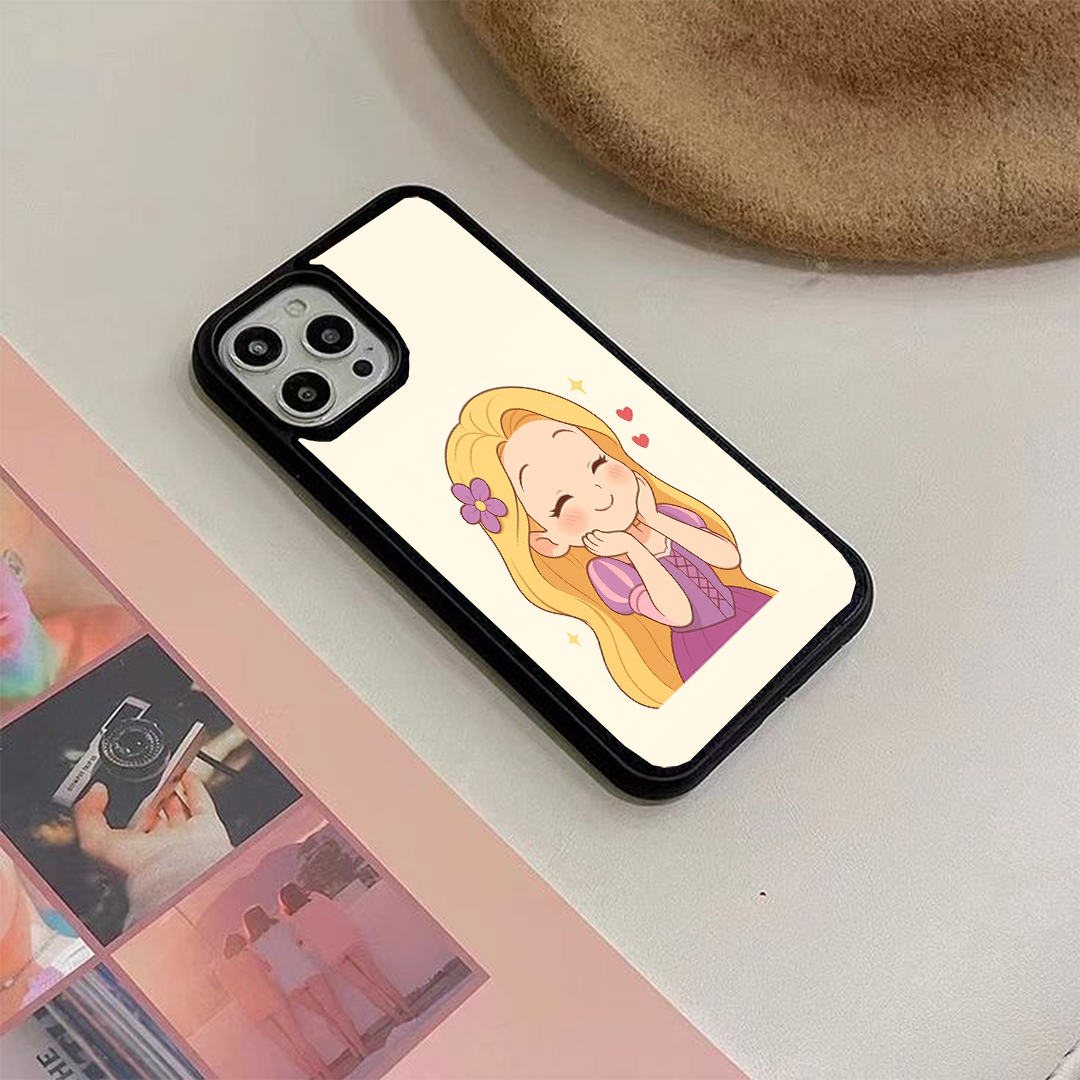 Happy Anime Girl Glass case