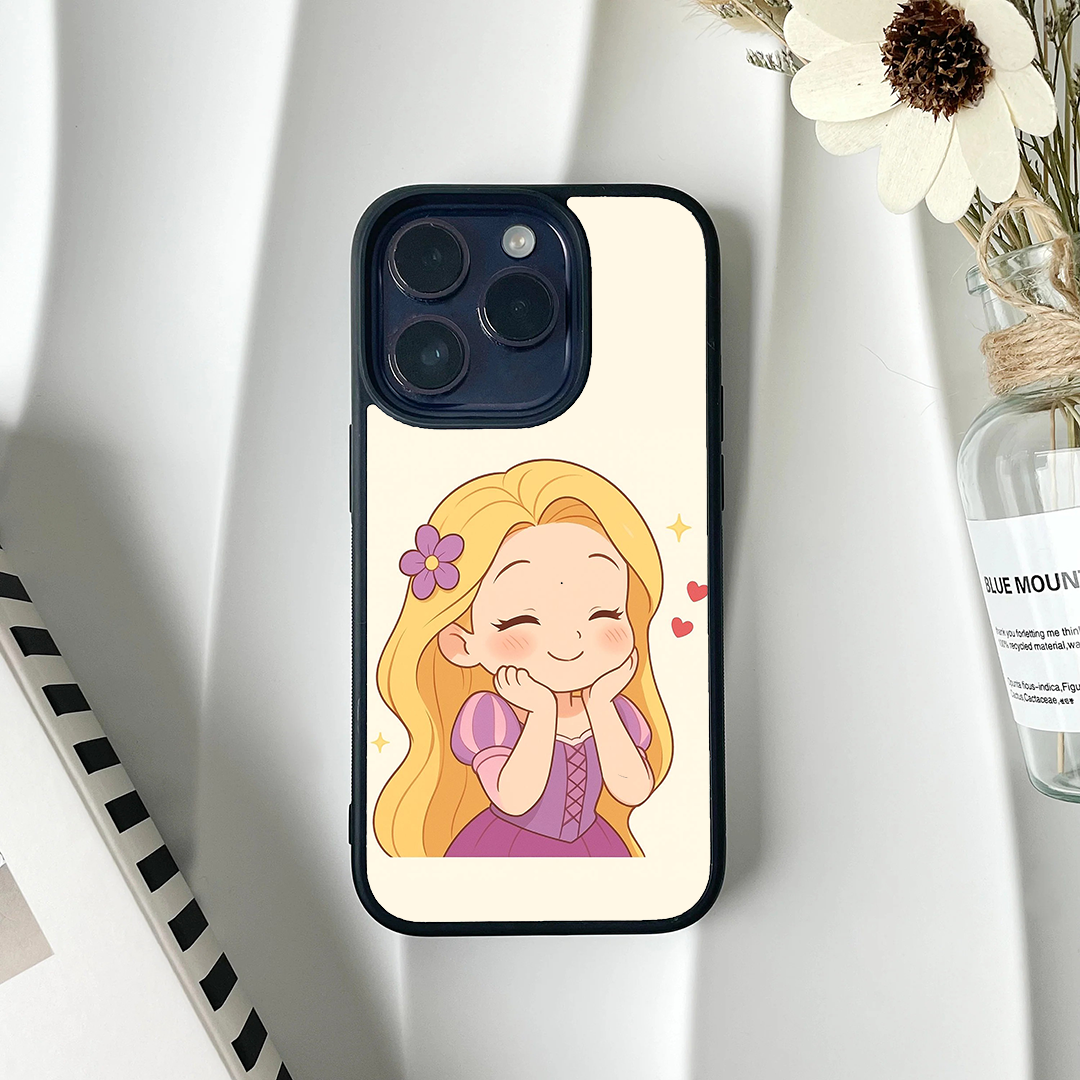 Happy Anime Girl Glass case