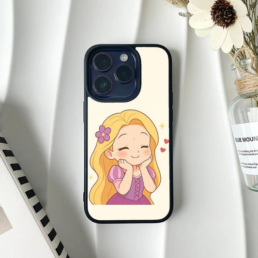 Happy Anime Girl Glass case