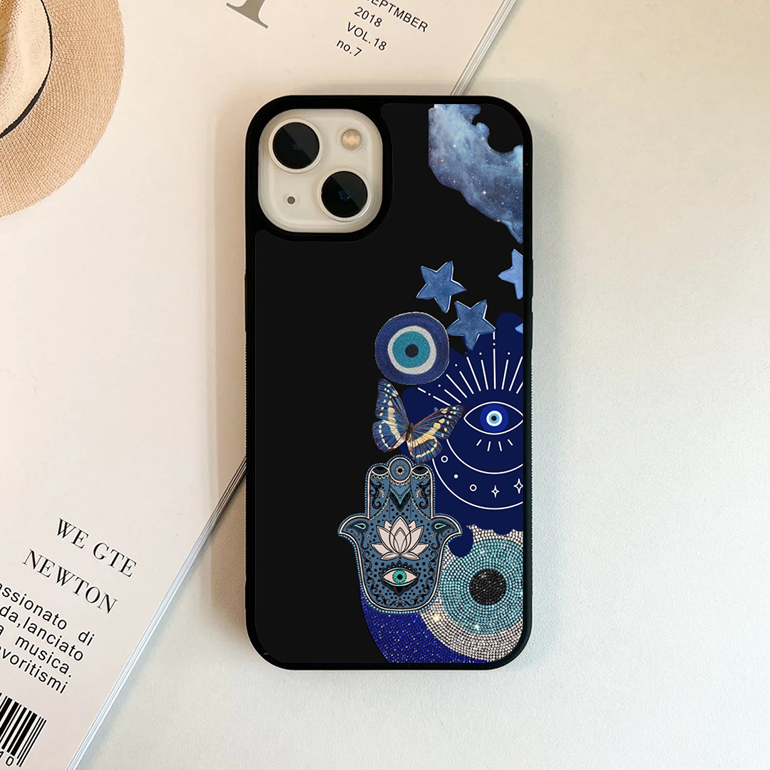 Evil Gaze Cluster Glass case