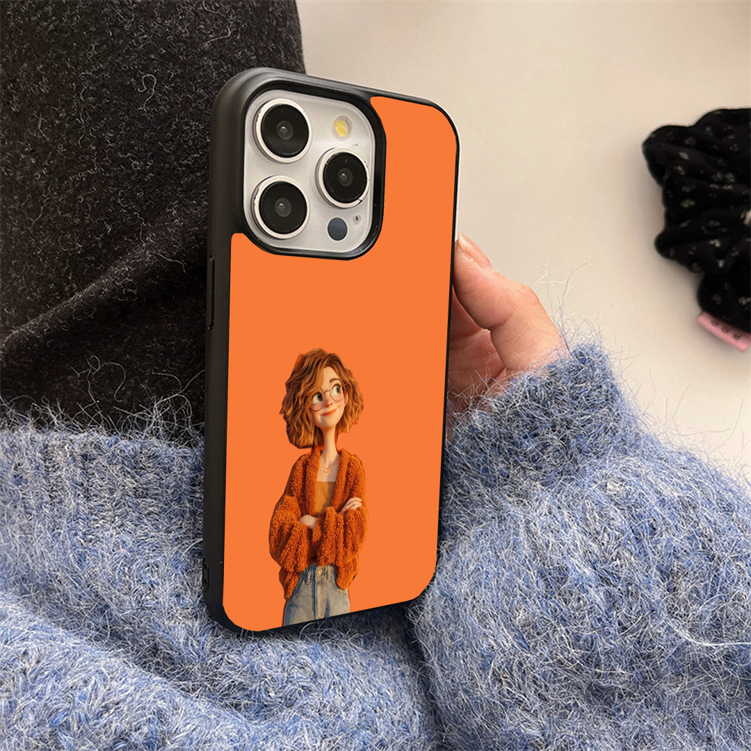 Cozy Autumn Girl Glass case