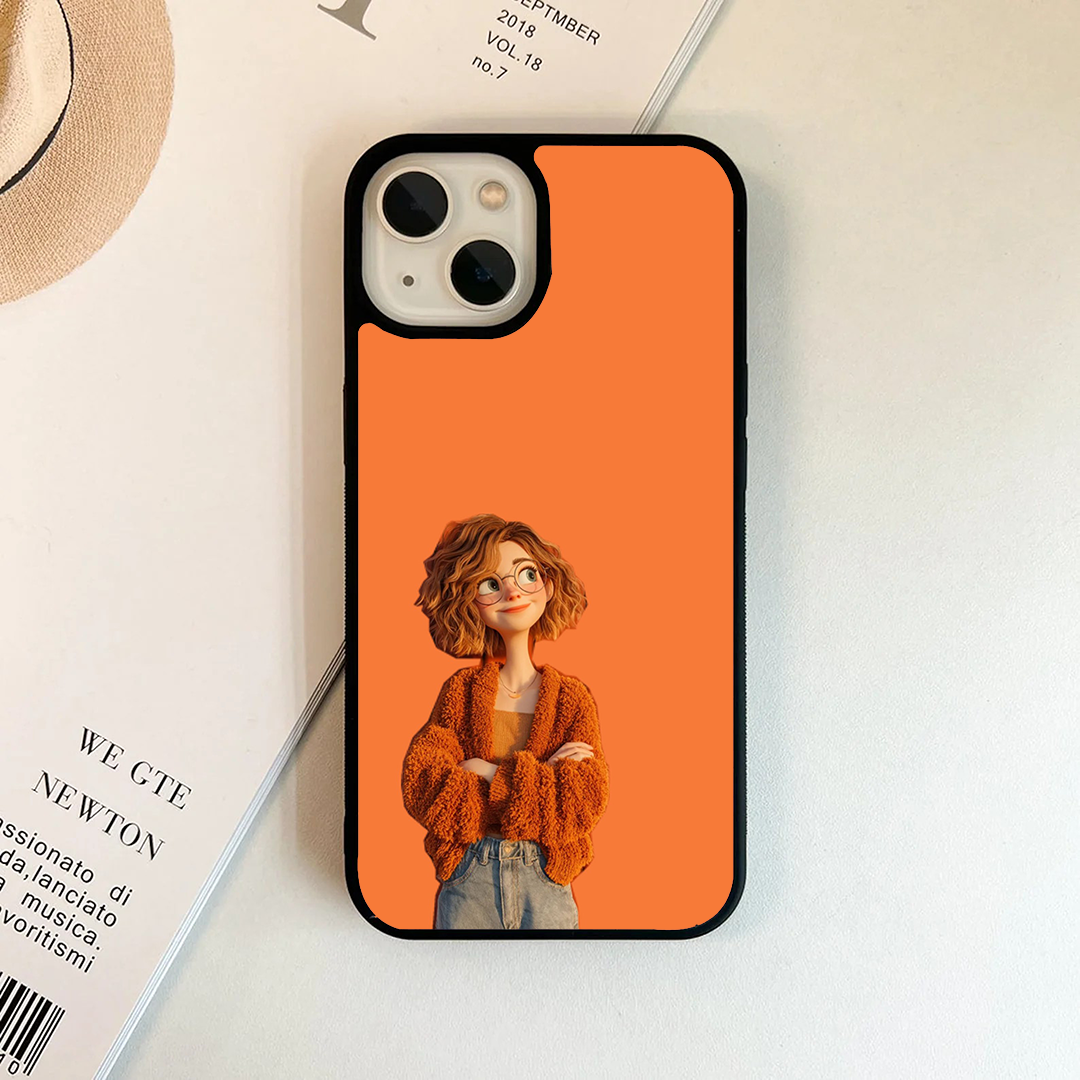 Cozy Autumn Girl Glass case