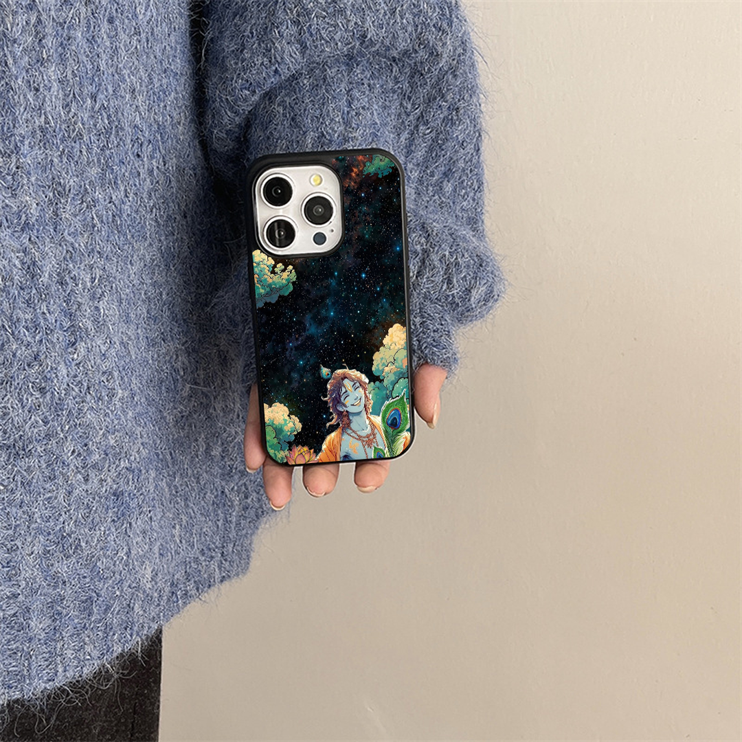 Shree Krishna Art Glass case