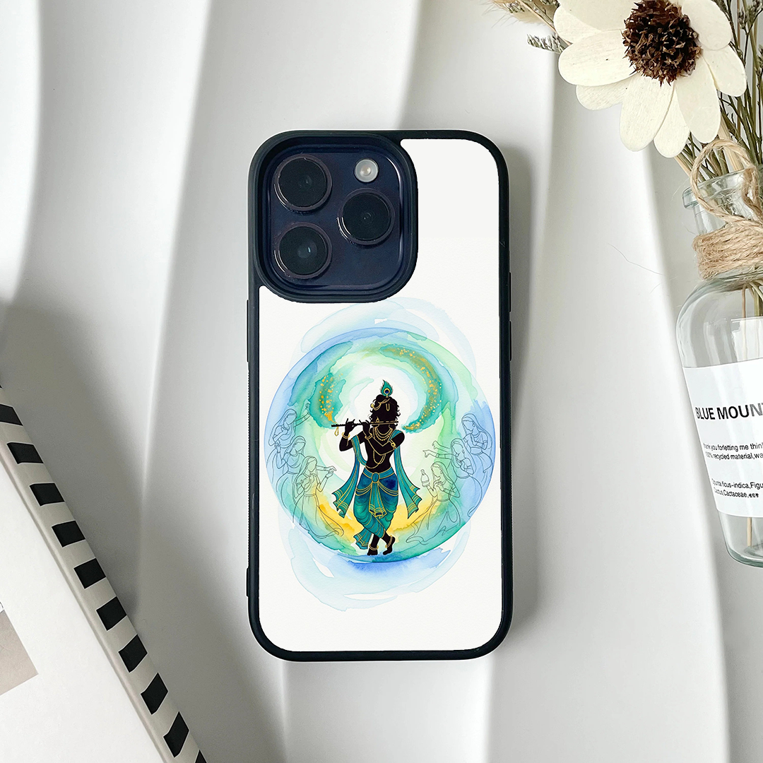 Krishna's Melody Glass case