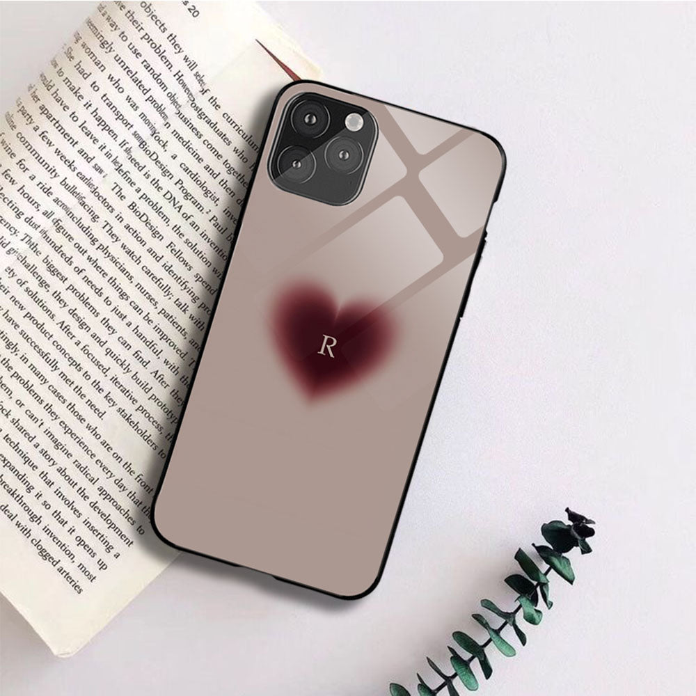 Case With Lettering Red Heart Alphabet Printed Name Glossy Protective case – S A A B O O