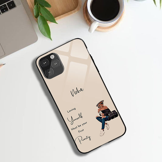 Love Yourself Glossy Protective Case With Name