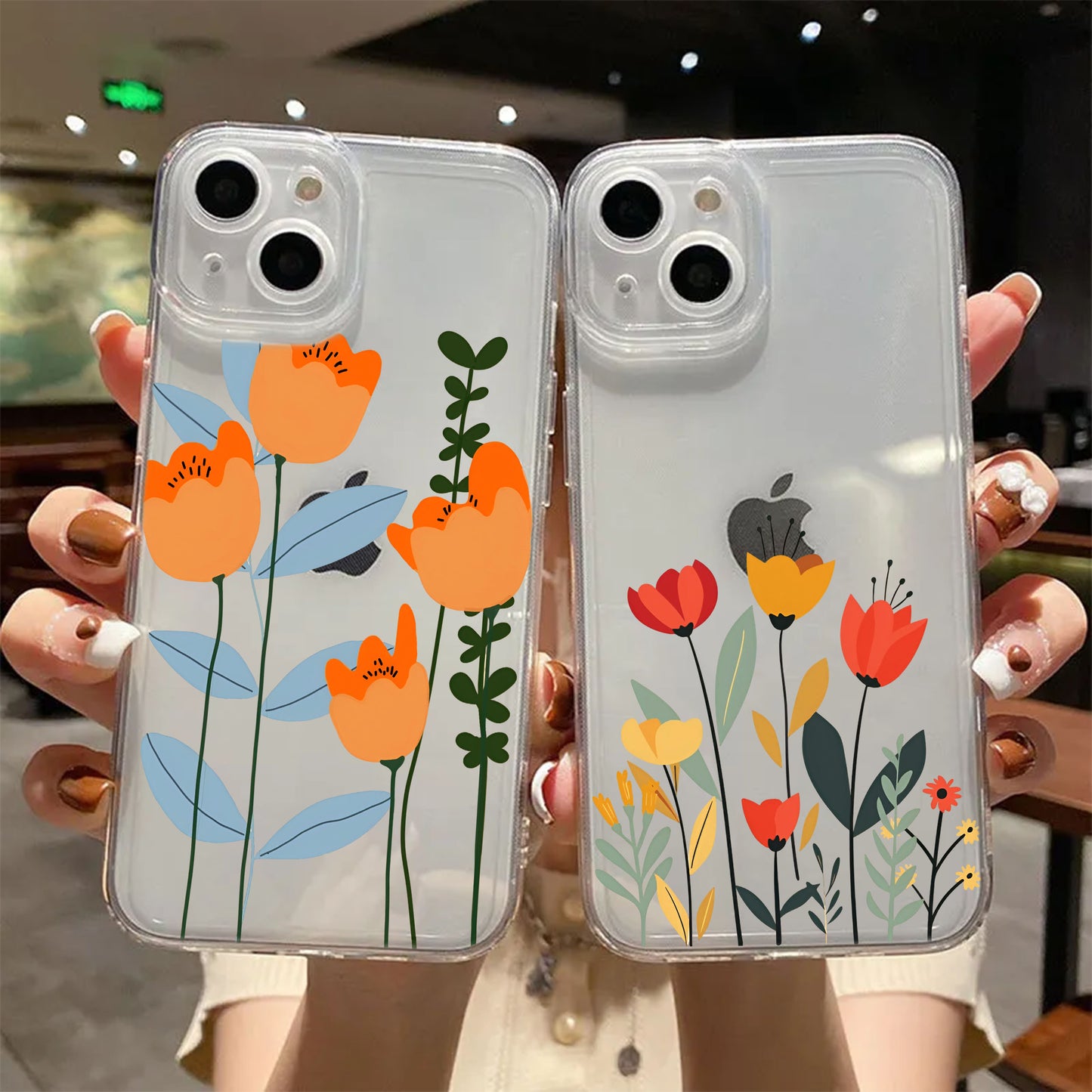 Floral Clear Phone Case