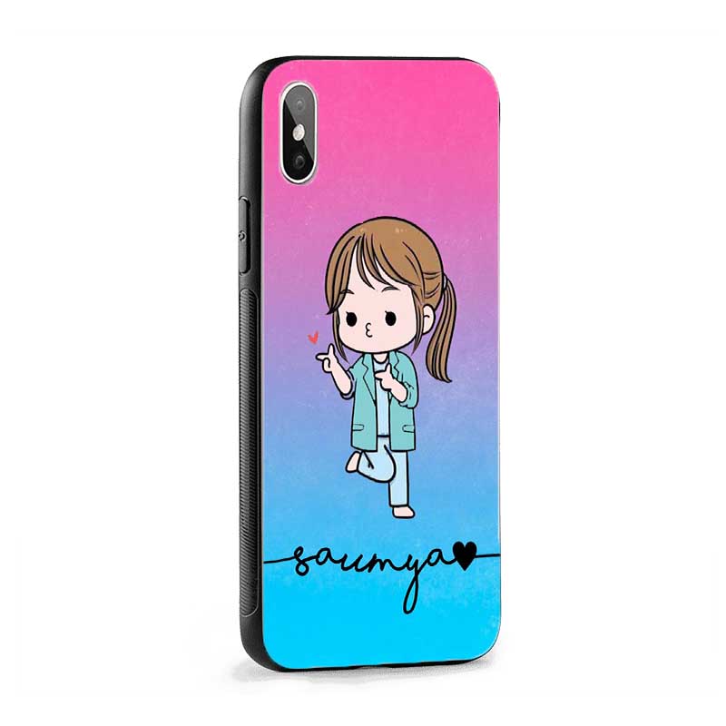 Blue Pink Cute Girl Name Protective Case