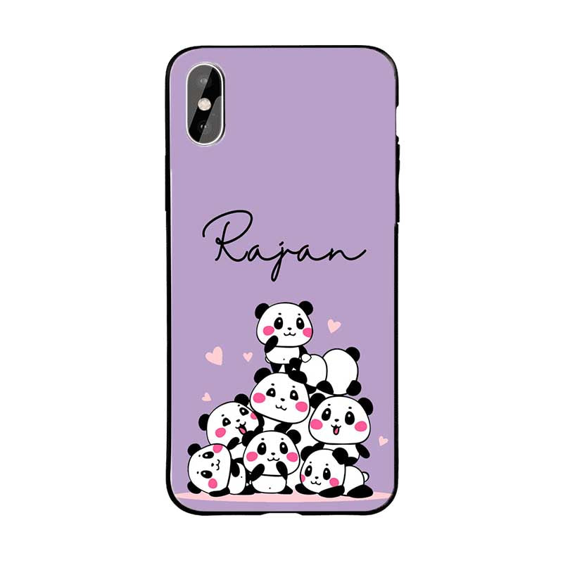 Lavender Pandas Name Protective Case