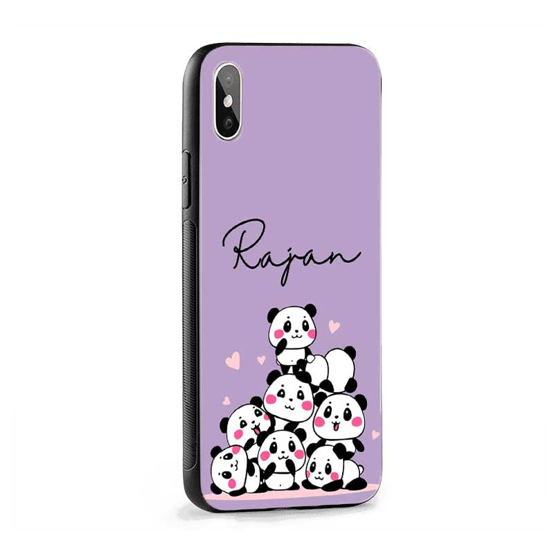 Lavender Pandas Name Protective Case