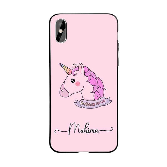Pink Unicorn Name Protective Case