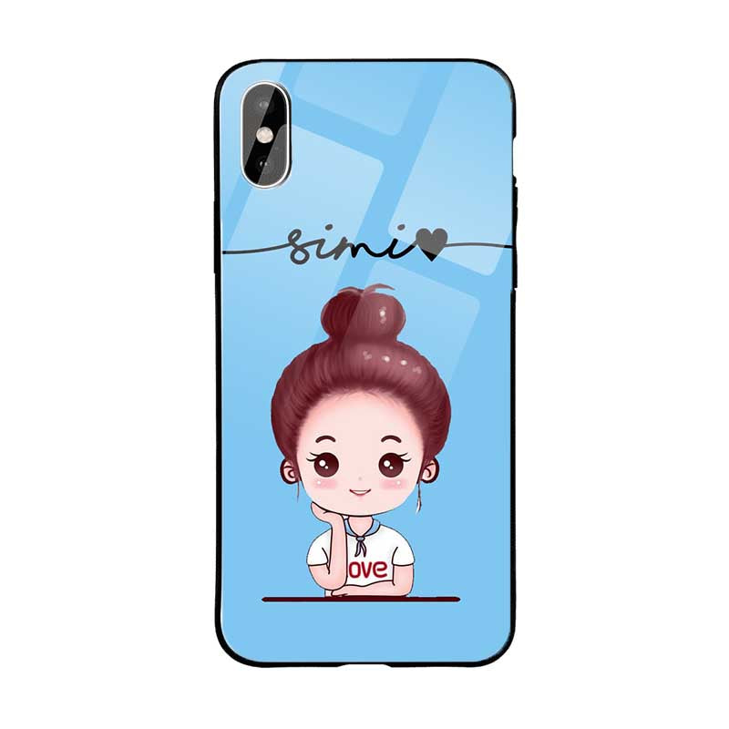 Glass Case With Blue Cute Girl Name