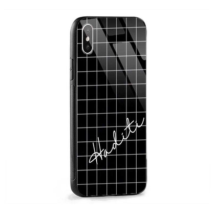 Glass Case With Black Checked Name