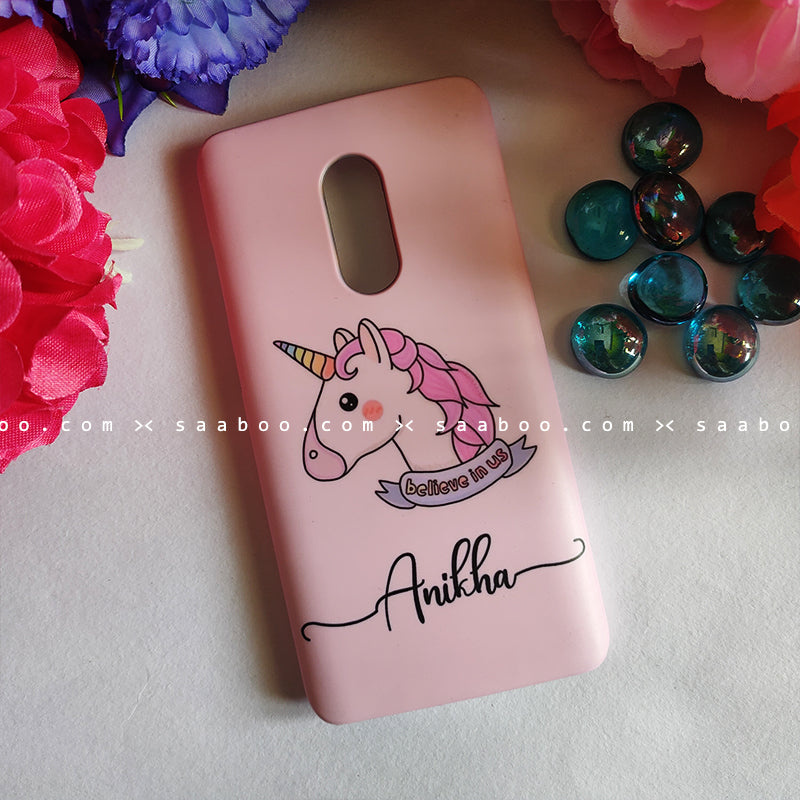 Case - saaboo - Unicorn Pink With Name Case