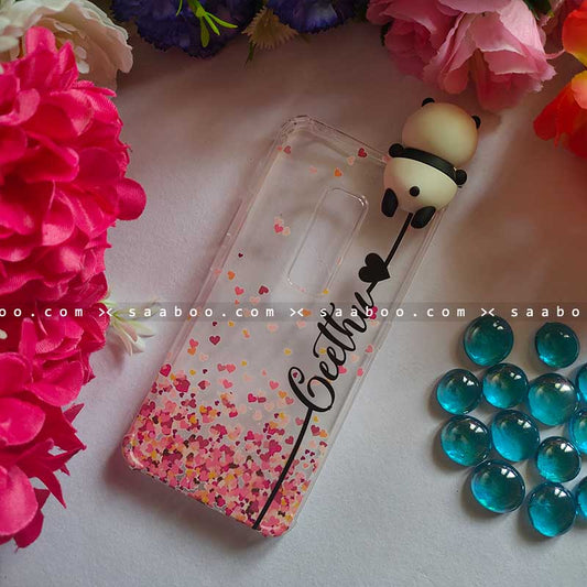 Panda Toy Transparent silicone case with Stylish Name