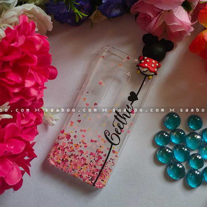 Minnie Toy Transparent silicone case with Stylish Name