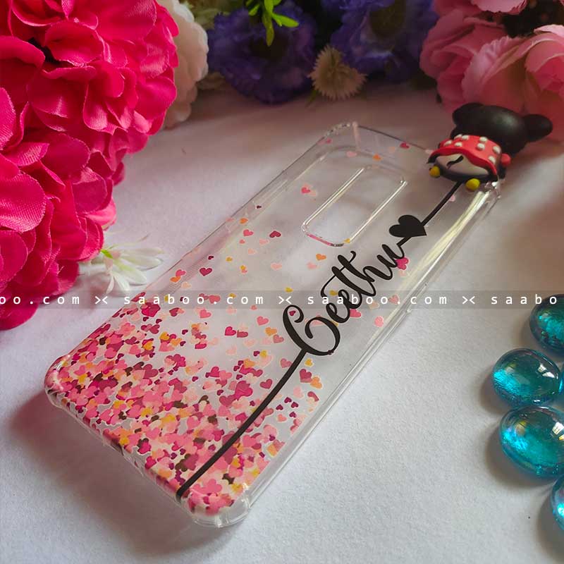 Minnie Toy Transparent silicone case with Stylish Name