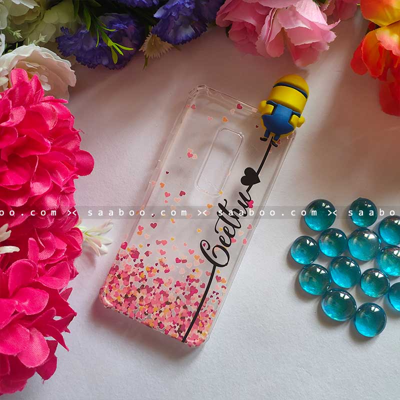 Minion Toy Transparent silicone case with Stylish Name