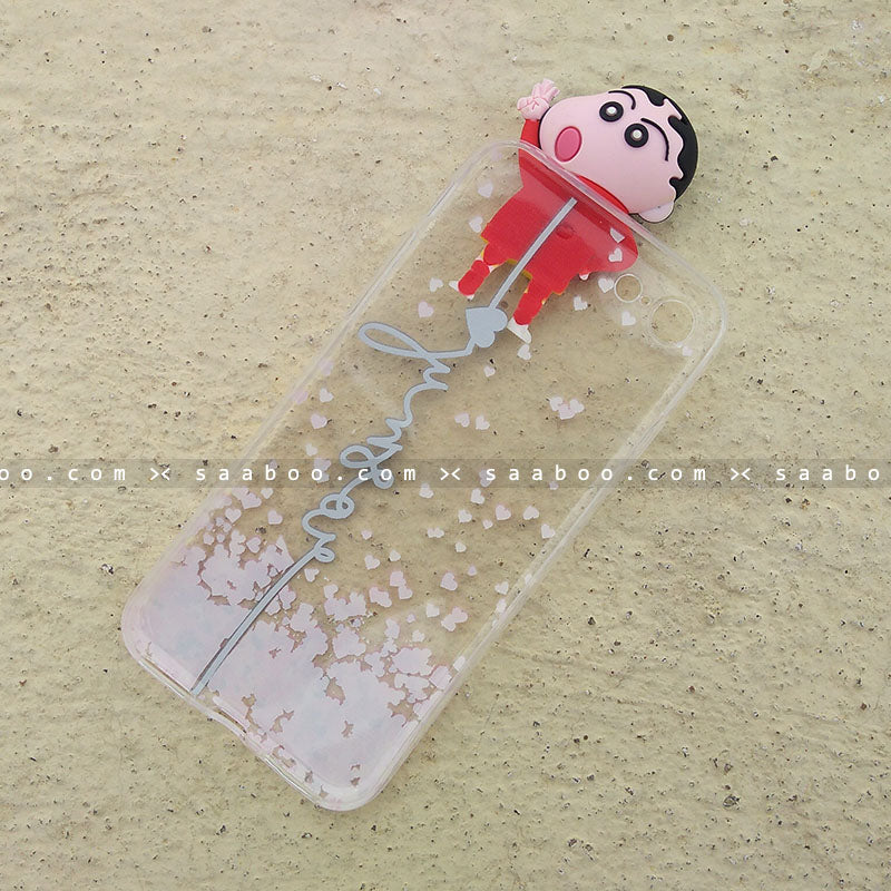 Toy Case - saaboo - Shinchan Toy Transparent silicone case with Name
