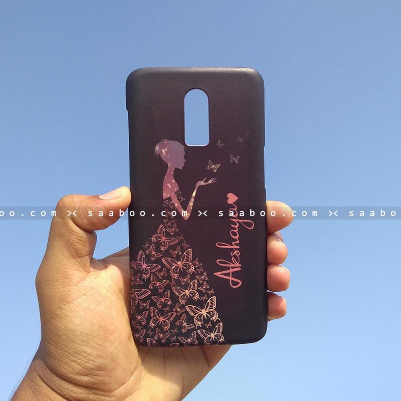 Case - saaboo - Mobile Case with Butterfly Girl and Name Print