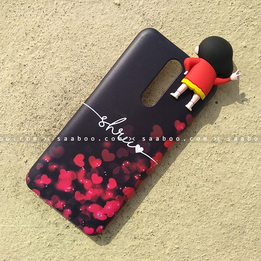 Toy Case - saaboo - Shinchan Toy and Black Red Hearts Name Heart Case