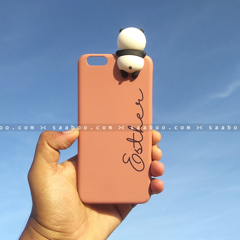 Toy Case - saaboo - Panda Toy and Brown Case with Name
