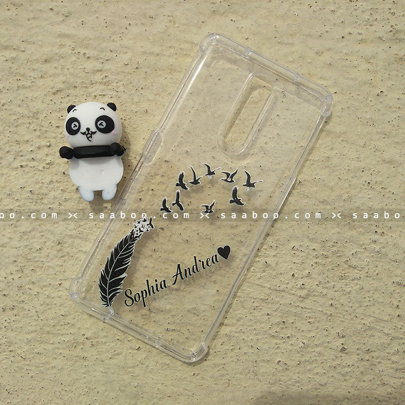 Toy Case - saaboo - Panda Toy and Feather Name Case