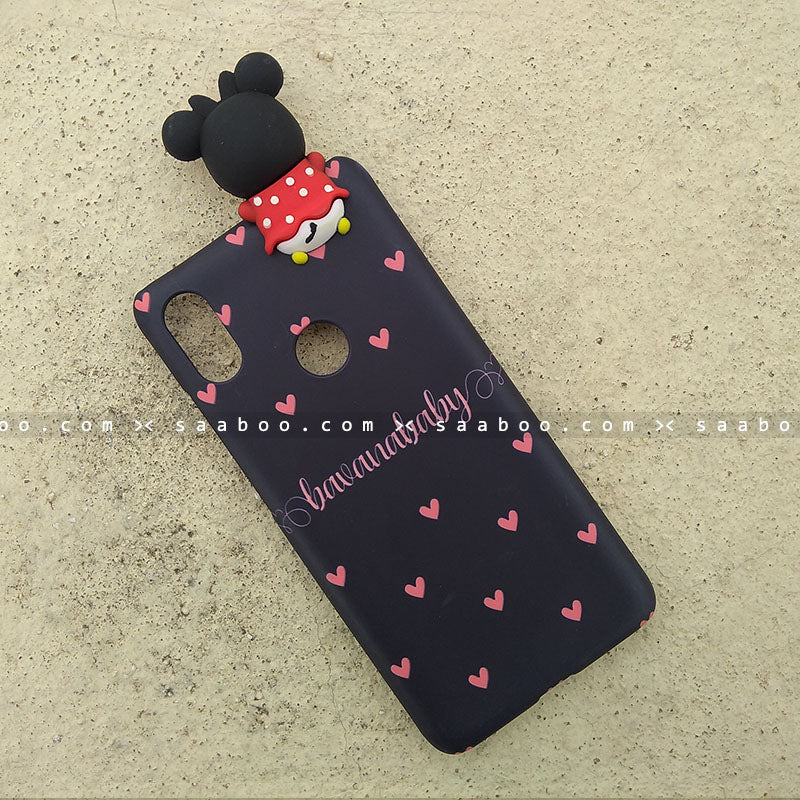 Toy Case - saaboo - Minnie Toy and Peach Hearts Name Case