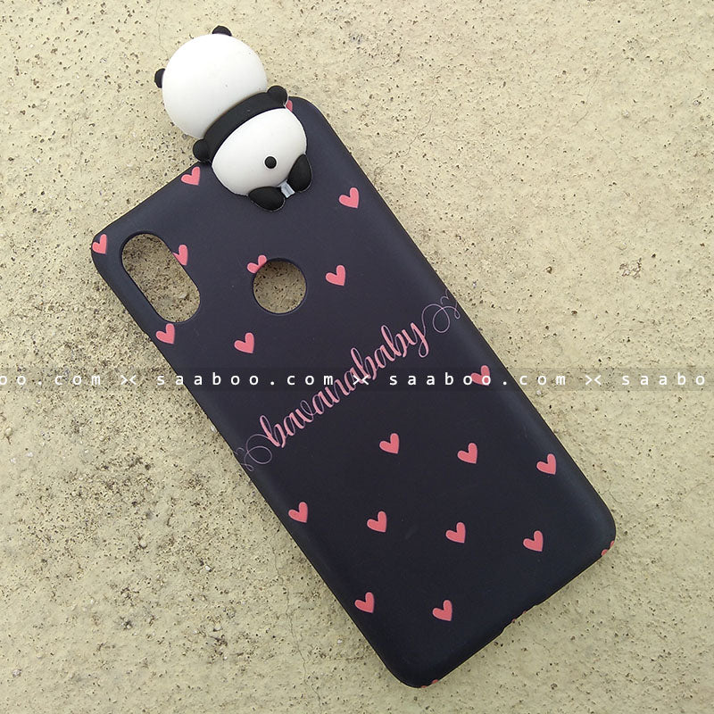 Toy Case - saaboo - Panda Toy and Peach Hearts Name Case