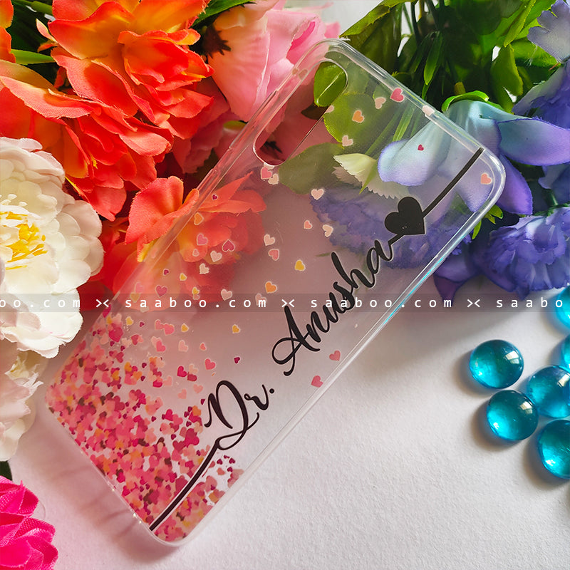 Silicone Case - saaboo - Transparent Silicone case with Stylish Font Name