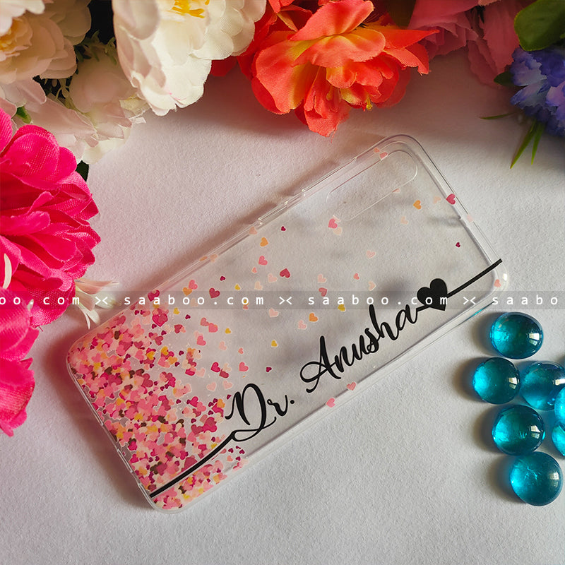 Silicone Case - saaboo - Transparent Silicone case with Stylish Font Name
