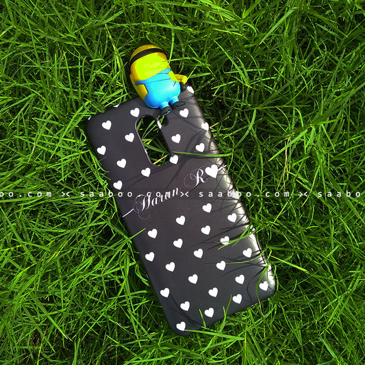 Toy Case - saaboo - Minion Toy and Black White Hearts Name Case