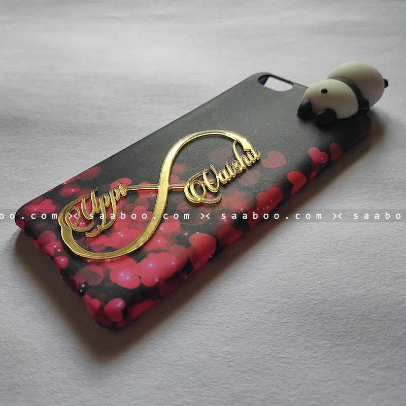 Toy Case - saaboo - Panda Toy and 4D Name Hearts Case