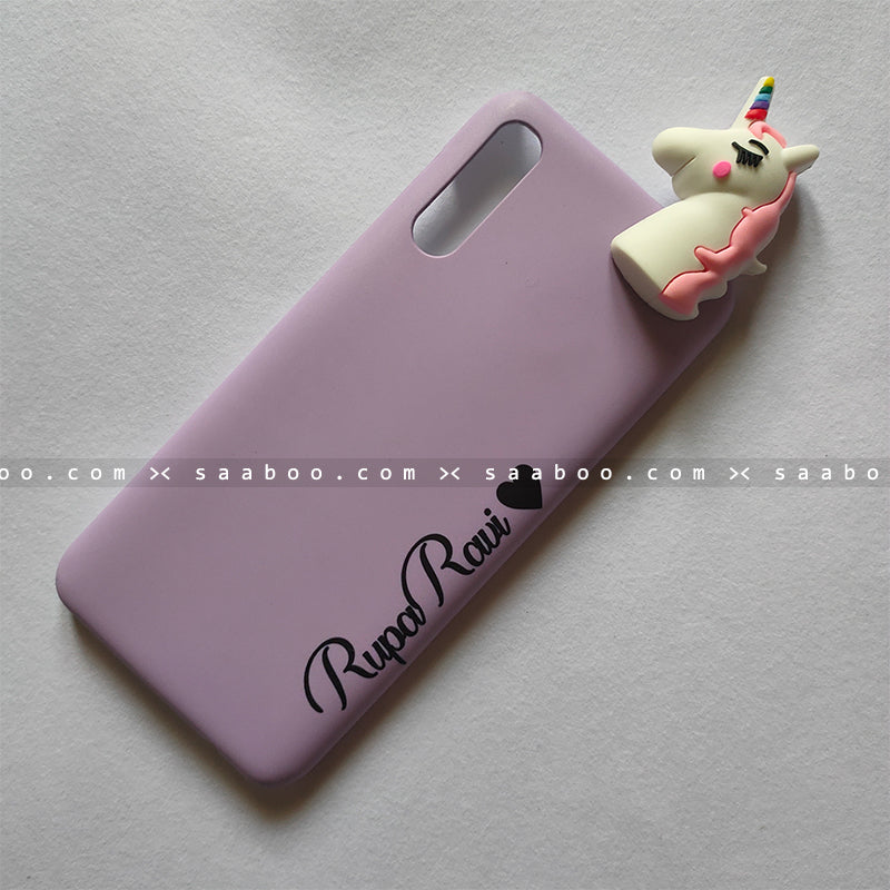 Toy Case - saaboo - Unicorn Toy With Lavender Name Case