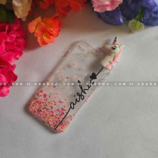 Toy Case - saaboo - Unicorn Toy Transparent silicone case with Name