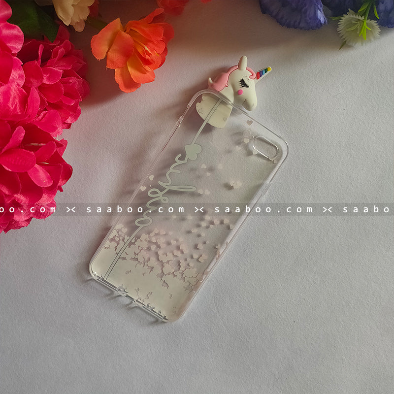 Toy Case - saaboo - Unicorn Toy Transparent silicone case with Name