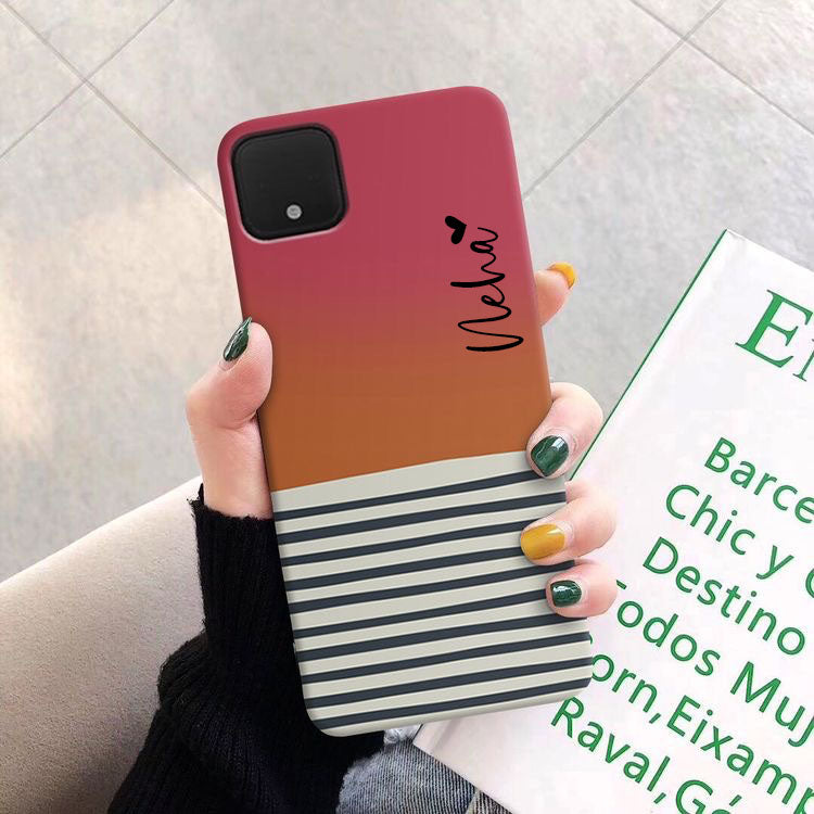 Pink Shade Gradient Lines Name Case