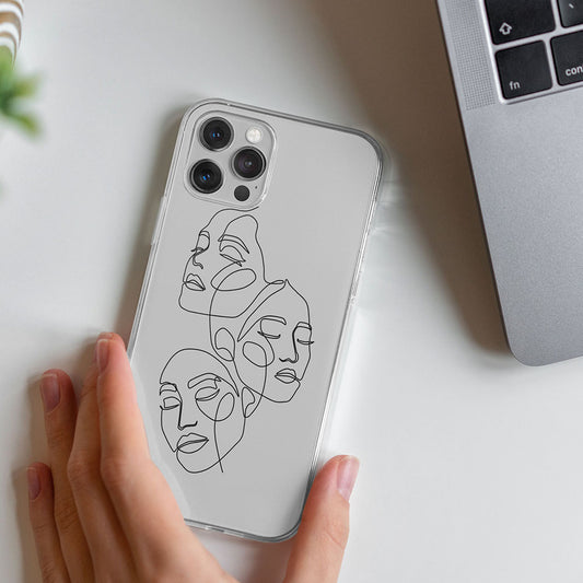 Face Art transparent silicone case