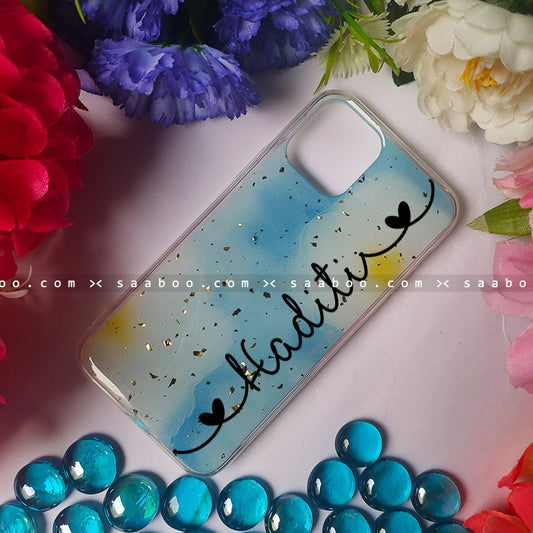 Clouds Bling Pattern Name Silicone Case