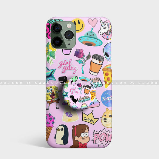 Gripper Case With Girl Gang  Pattern