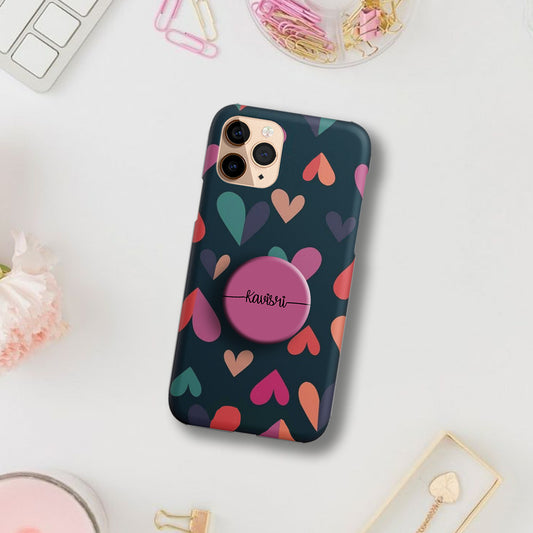 Gripper Case With Multi Hearts Name