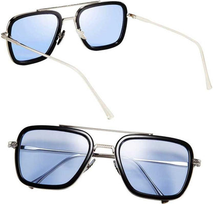 Square Sunglasses Silver Frame