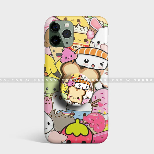 Gripper Case With Popcorn Cartoon Pattern