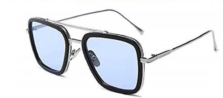 Square Sunglasses Silver Frame