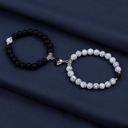 Magnetic Attraction Heart Couple Bracelet Magnet couple bracelet