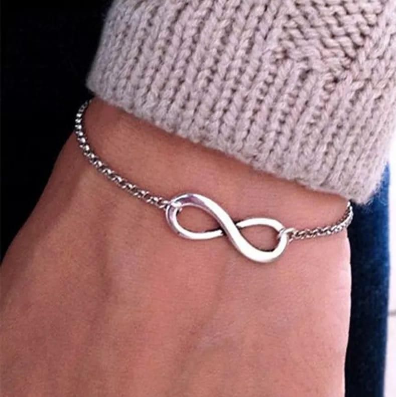 European Style Zircon Inlaid Women's Infinity Bracelet - Temu