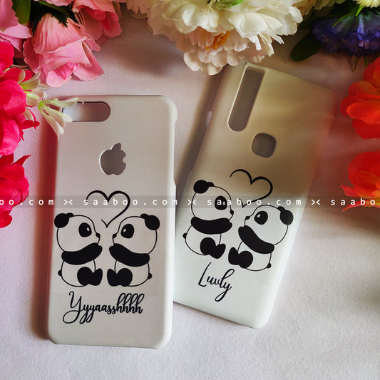 Couple Cases Panda Love Name Cases