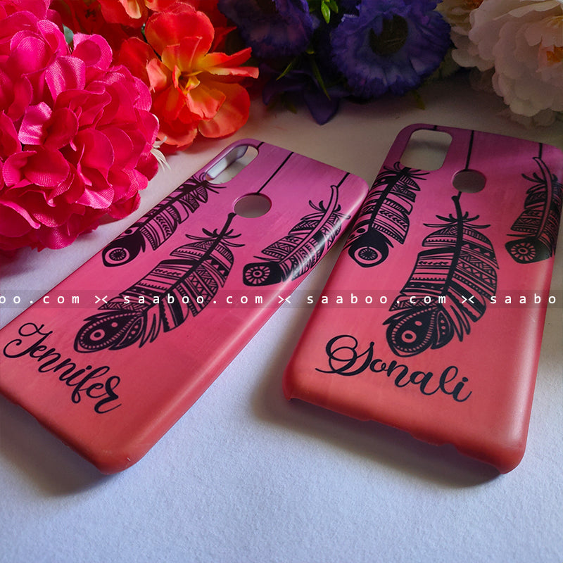 Couple Cases Feather Name Cases